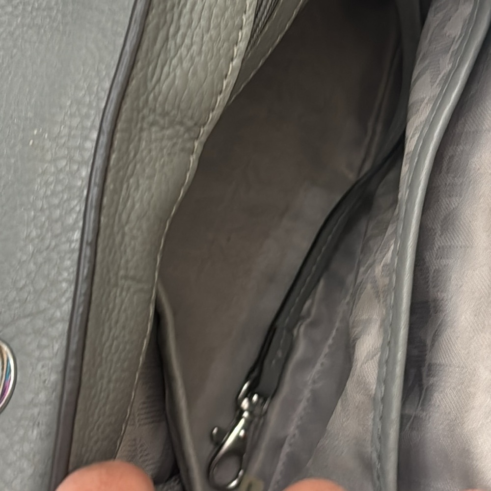 Michael Kors Emery Small Leather Satchel Bag. Steel Gray - Picture 14 of 14